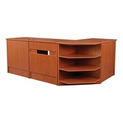 L-Shaped Circulation Desk w/ Enclosed Storage